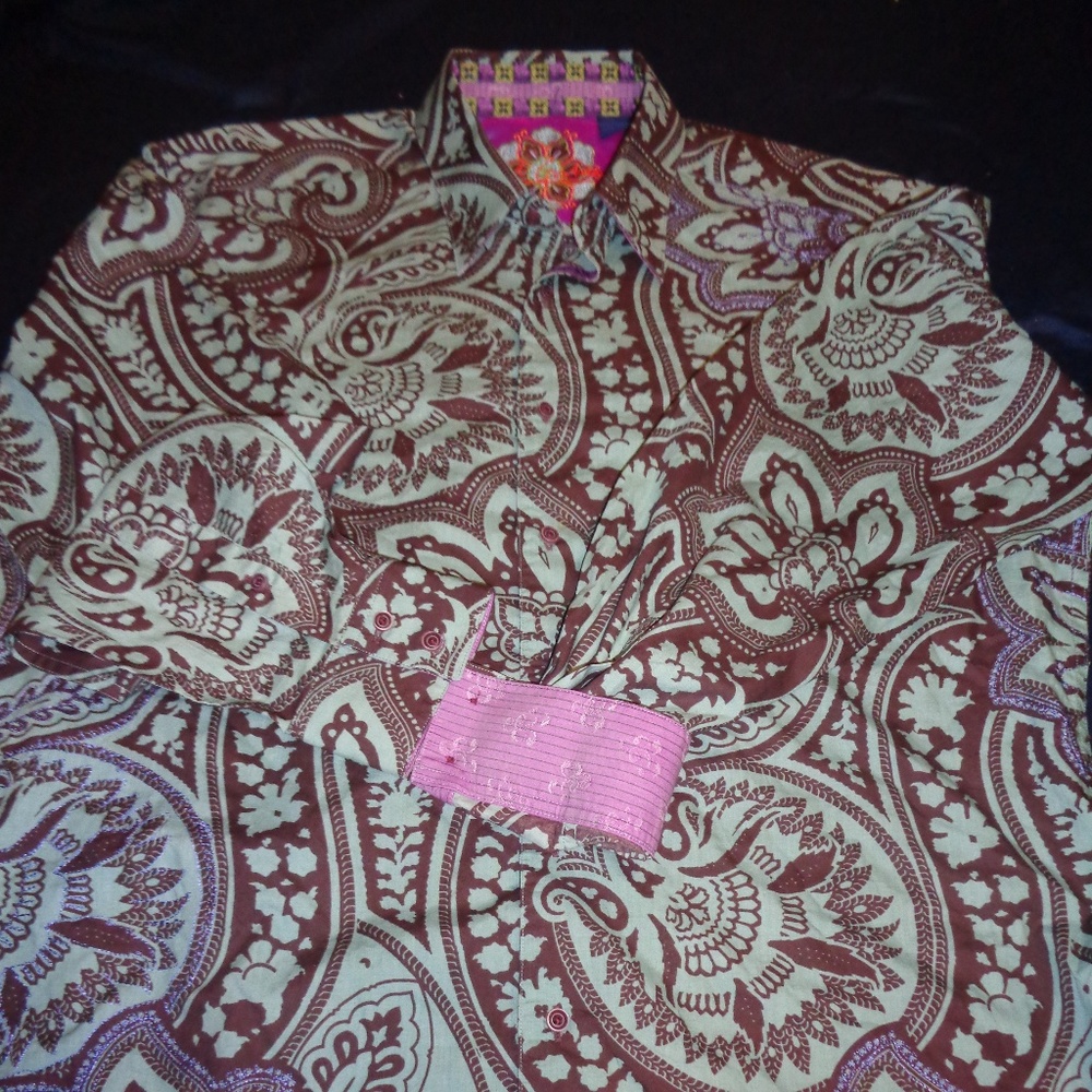 Robert Graham Button Down Dress Shirt Large